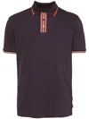 Ps By Paul Smith Striped Polo Shirt In Violett