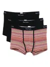 Ps By Paul Smith Striped-print Boxers (pack Of Three) In Black
