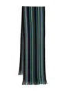 Ps By Paul Smith Ps Paul Smith Mens Scarf Ps Multicolor Stripes Accessories In Schwarz