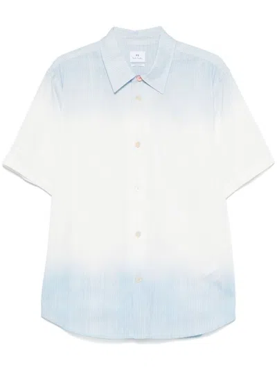 Ps By Paul Smith Striped Shirt In Blue