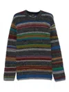 Ps By Paul Smith Striped Sweater In Gray