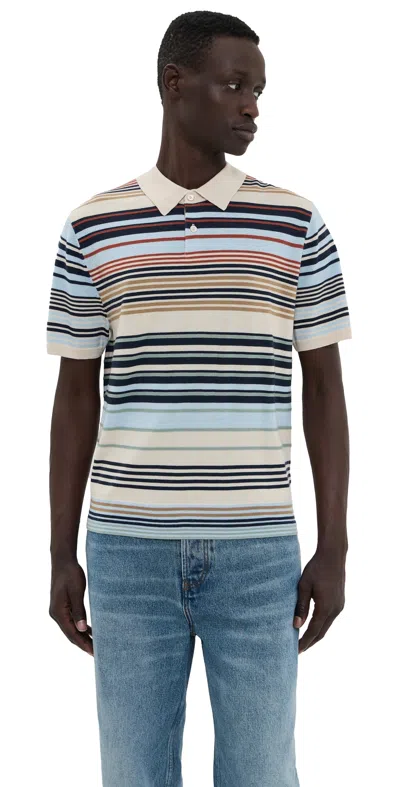 Ps By Paul Smith Striped Sweater Polo Ice White