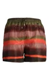 Ps By Paul Smith Striped Swim Shorts In Green
