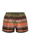 Ps By Paul Smith Striped Swim Shorts In Green