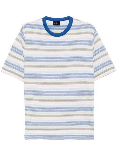Ps By Paul Smith Striped T-shirt In Blue
