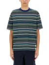 Ps By Paul Smith Ps Paul Smith Mens Multi Yarn-dye Stripe T-shirt In Multicolour