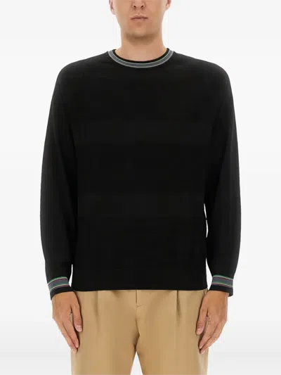 Ps By Paul Smith Ps Paul Smith Wool And Cotton Sweater In Black