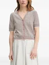 Ps By Paul Smith Striped V-neck Cardigan In Multi