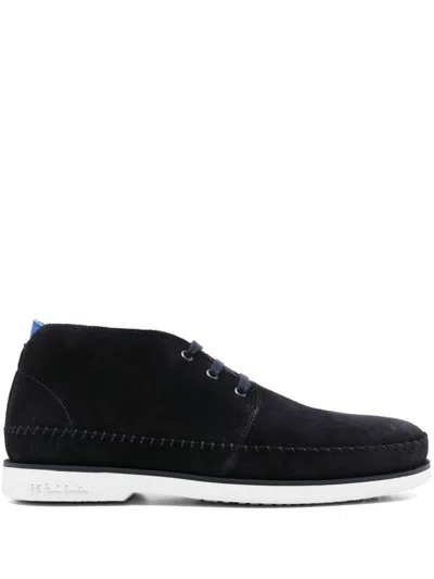 Ps By Paul Smith Suede Boots In Blue