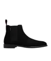 Ps By Paul Smith Elastic-panels Suede Chelsea Boots In Black