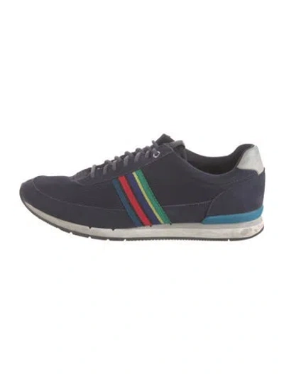 Pre-owned Ps By Paul Smith Suede Striped Sneakers In Blue