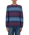 Ps By Paul Smith Ps Paul Smith Relaxed-fit Striped Merino Wool Sweater In Blue