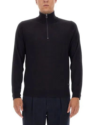 Ps By Paul Smith Ps Paul Smith Jersey With Logo Embroidery In Blue