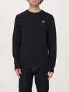 Ps By Paul Smith Black Zebra Logo Knitted Cotton Sweater In Schwarz