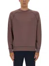 Ps By Paul Smith Ps Paul Smith Relaxed-fit Sweatshirt With Subtle Embroidery And Textured Finish In Brown