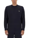Ps By Paul Smith Ps Paul Smith Zebra Logo Embroidered Sweatshirt In Blue