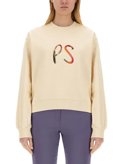 Ps By Paul Smith Sweatshirt With Logo In Nude