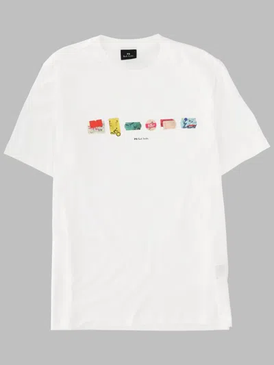 Ps By Paul Smith T Shirt Con Stampa In White