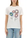 Ps By Paul Smith Ps Paul Smith Floral Cotton T-shirt In White