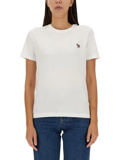 Ps By Paul Smith T-shirt With Logo Patch In White