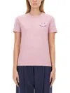 Ps By Paul Smith Logo-embroidered Cotton T-shirt In Pink