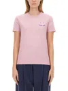 Ps By Paul Smith Logo-embroidered Cotton T-shirt In Pink