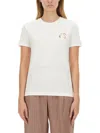 Ps By Paul Smith Womens Ps Swirl Logo T-shirt By Ps Paul Smith In White