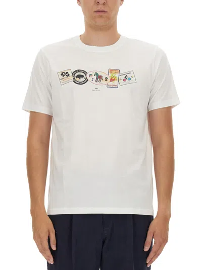 Ps By Paul Smith T-shirt With Print In White