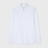 Ps By Paul Smith Tailored-fit Light Blue 'broken Stripe' Cotton Shirt In Blue
