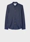 Ps By Paul Smith Tailored-fit Rinse Denim Shirt Blue
