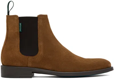 Ps By Paul Smith Tan Cedric Boots In 62 Browns