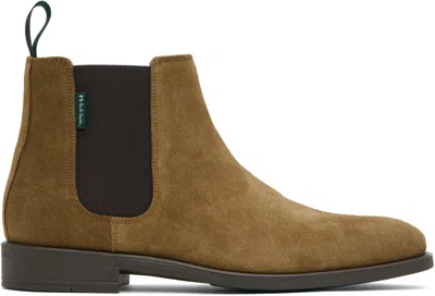 Ps By Paul Smith Tan Cedric Chelsea Boots In 62 Brown