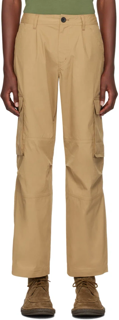 Ps By Paul Smith Tan Loose-fit Cargo Trousers In 64 Browns