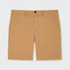 Ps By Paul Smith Tan Organic Cotton-stretch Shorts Brown In Brown