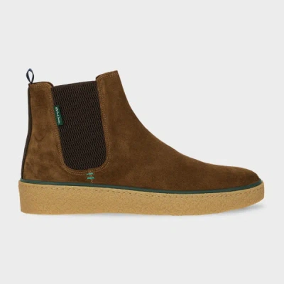 Ps By Paul Smith Tan Suede 'bash' Boots Brown