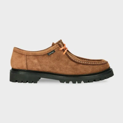 Ps By Paul Smith Rango Lug-sole Suede Derby Shoes In Brown