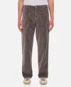 Ps By Paul Smith Grey Coated Slub-cotton Trousers In Grey