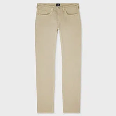 Ps By Paul Smith Tapered-fit Beige Bleached Denim Jeans White