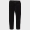 Ps By Paul Smith Tapered-fit Black Garment-dye Jeans In Black