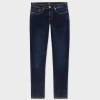 Ps By Paul Smith Tapered-fit Laser-fade 'organic Vintage Stretch' Jeans White In Blue