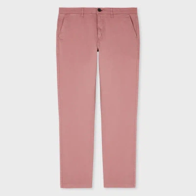 Ps By Paul Smith Tapered-fit Dusty Pink Stretch-cotton Chinos Purple