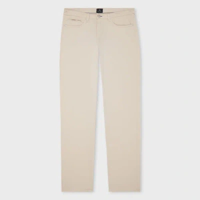 Ps By Paul Smith Tapered-fit Ecru Cotton-linen Jeans White