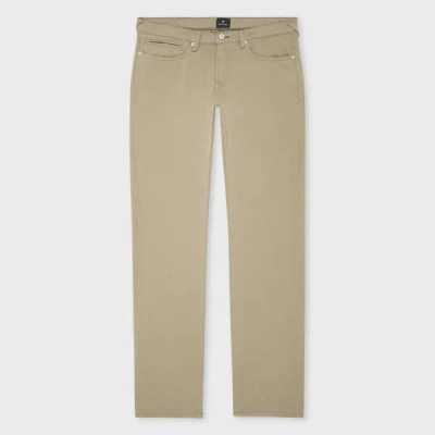 Ps By Paul Smith Tapered-fit Khaki Cotton-linen Jeans Green
