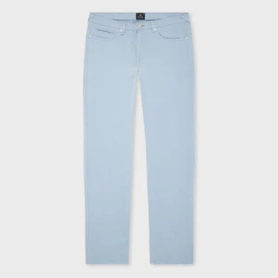 Ps By Paul Smith Tapered-fit Light Blue Cotton-linen Jeans