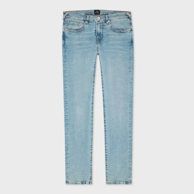 Ps By Paul Smith Tapered-fit Light-wash 'organic Reflex' Jeans Blue