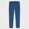 Ps By Paul Smith Tapered-fit Mid Blue Corduroy Trousers In Blue