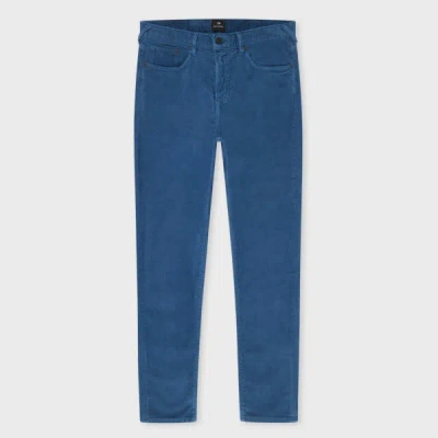 Ps By Paul Smith Tapered-fit Mid Blue Corduroy Trousers