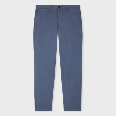Ps By Paul Smith Tapered-fit Powder Blue Stretch-cotton Chinos