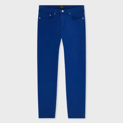 Ps By Paul Smith Tapered-fit Royal Blue Garment-dyed Organic Cotton-stretch Jeans