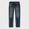 Ps By Paul Smith Tapered-fit Vintage-wash Crosshatch Stretch Jeans Blue In Blue